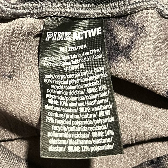 PINK Victoria’s Secret Spiral Tie Dye Ribbed Leggings size medium - Picture 5 of 8